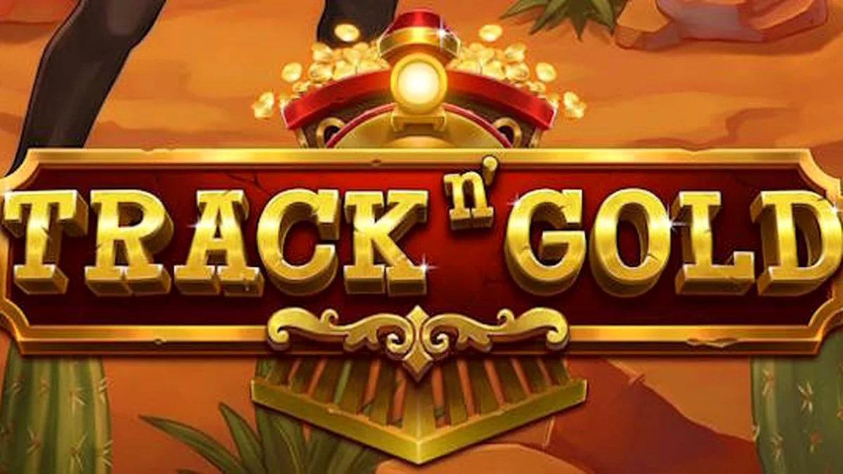 Tampilan visual kereta api klasik dalam permainan slot Track n’ Gold