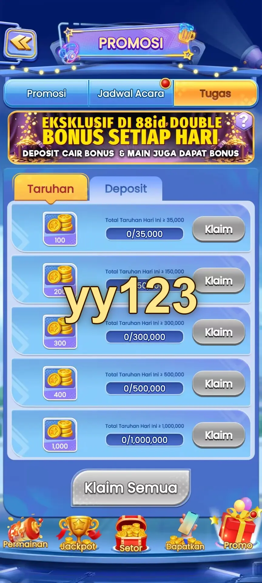 yy123 Masuk